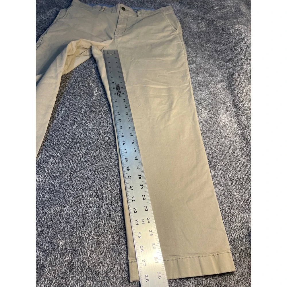 LL Bean Natural Fit Khaki Chino Pants Mens 34x29 Tan Cotton Stretch ID503737